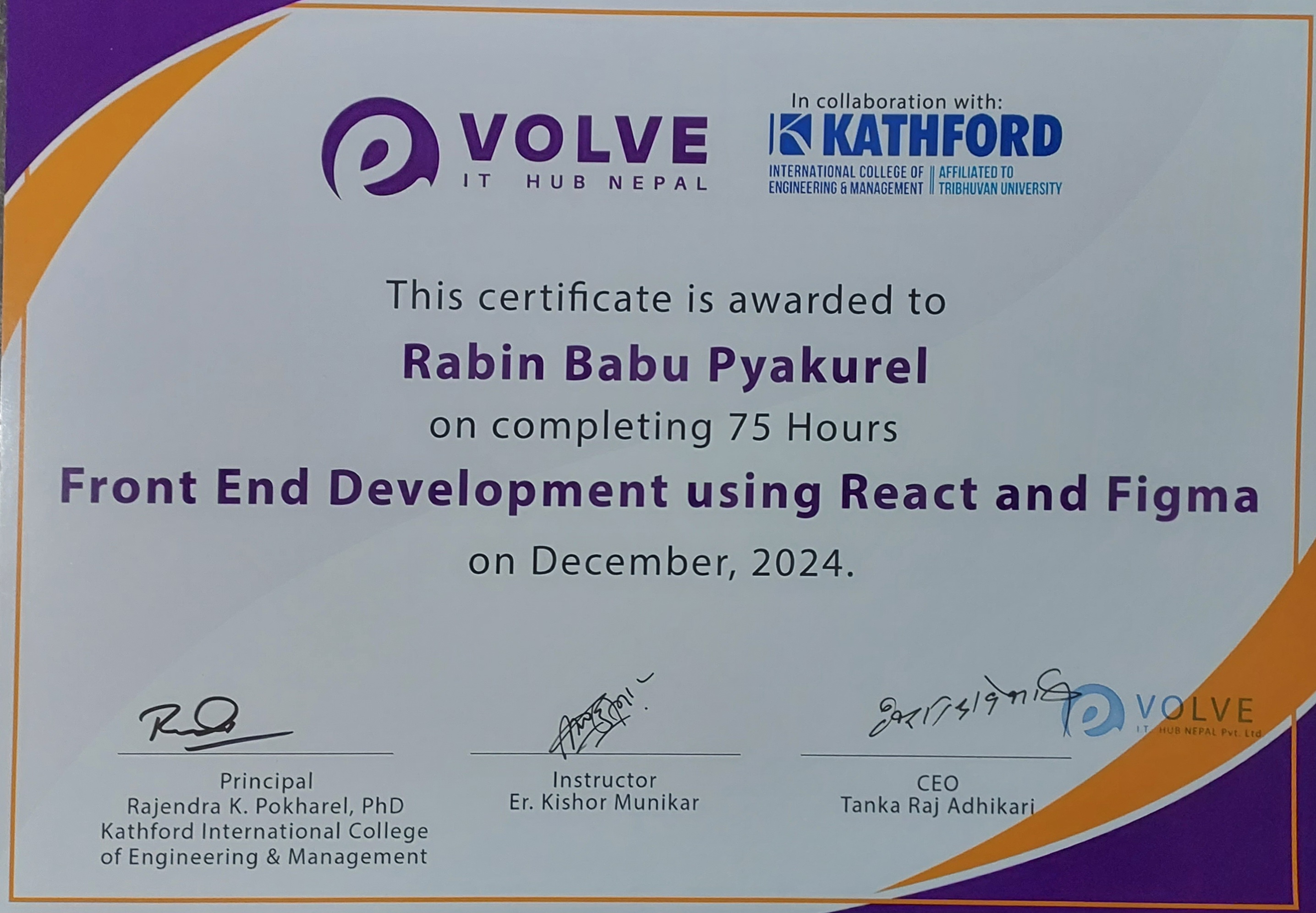 Frontend Development using React and Figma